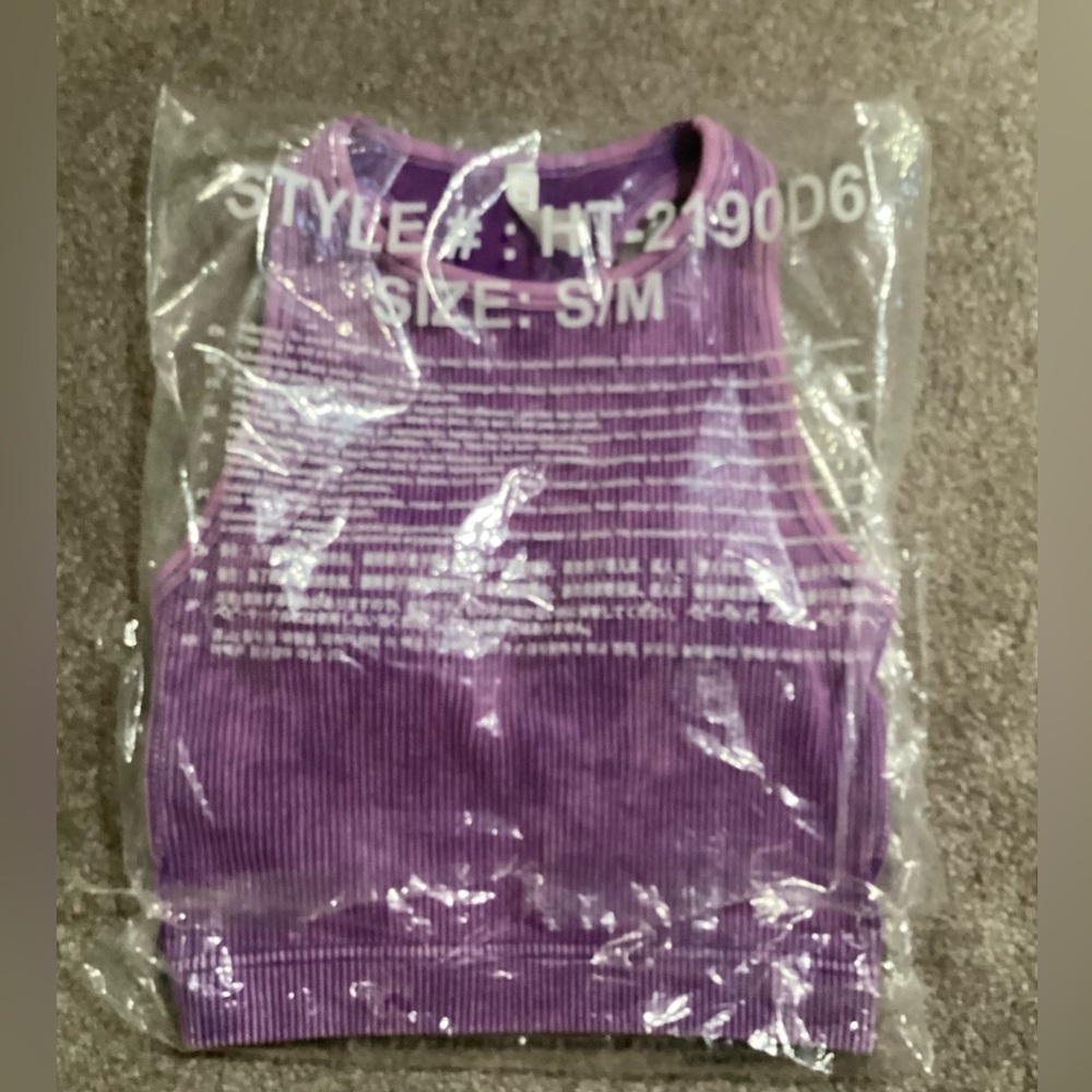 Zenana Purple Ribbed Women’s Tank Top/Bralette